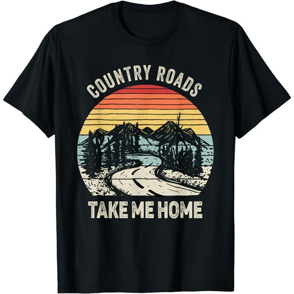 Vintage Retro Country Roads Take Me Home T-Shirt