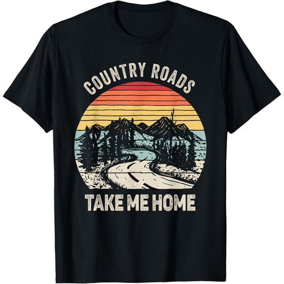 Vintage Retro Country Roads Take Me Home T-Shirt
