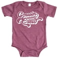 thumbnail image 1 of Vintage Retro Cousin Crew Shirts and Bodysuits for Cousin Matching T Shirts Vintage Burgundy Bodysuit Newborn, 1 of 2