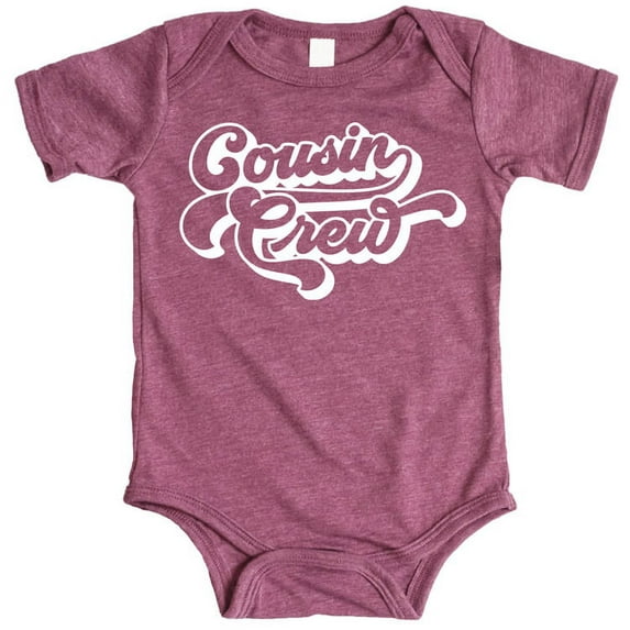 Vintage Retro Cousin Crew Shirts and Bodysuits for Cousin Matching T Shirts Vintage Burgundy Bodysuit Newborn