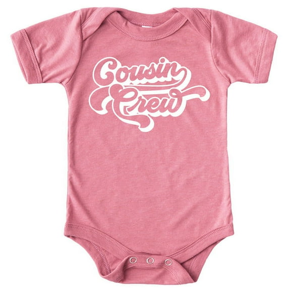 Vintage Retro Cousin Crew Shirts and Bodysuits for Cousin Matching T Shirts White on Mauve Bodysuit Newborn