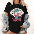 thumbnail image 1 of Vintage Retro Cowgirl Poker Card Graphic Tees Print Tshirt Black Casual S-5XL Shirts Tops, 1 of 4