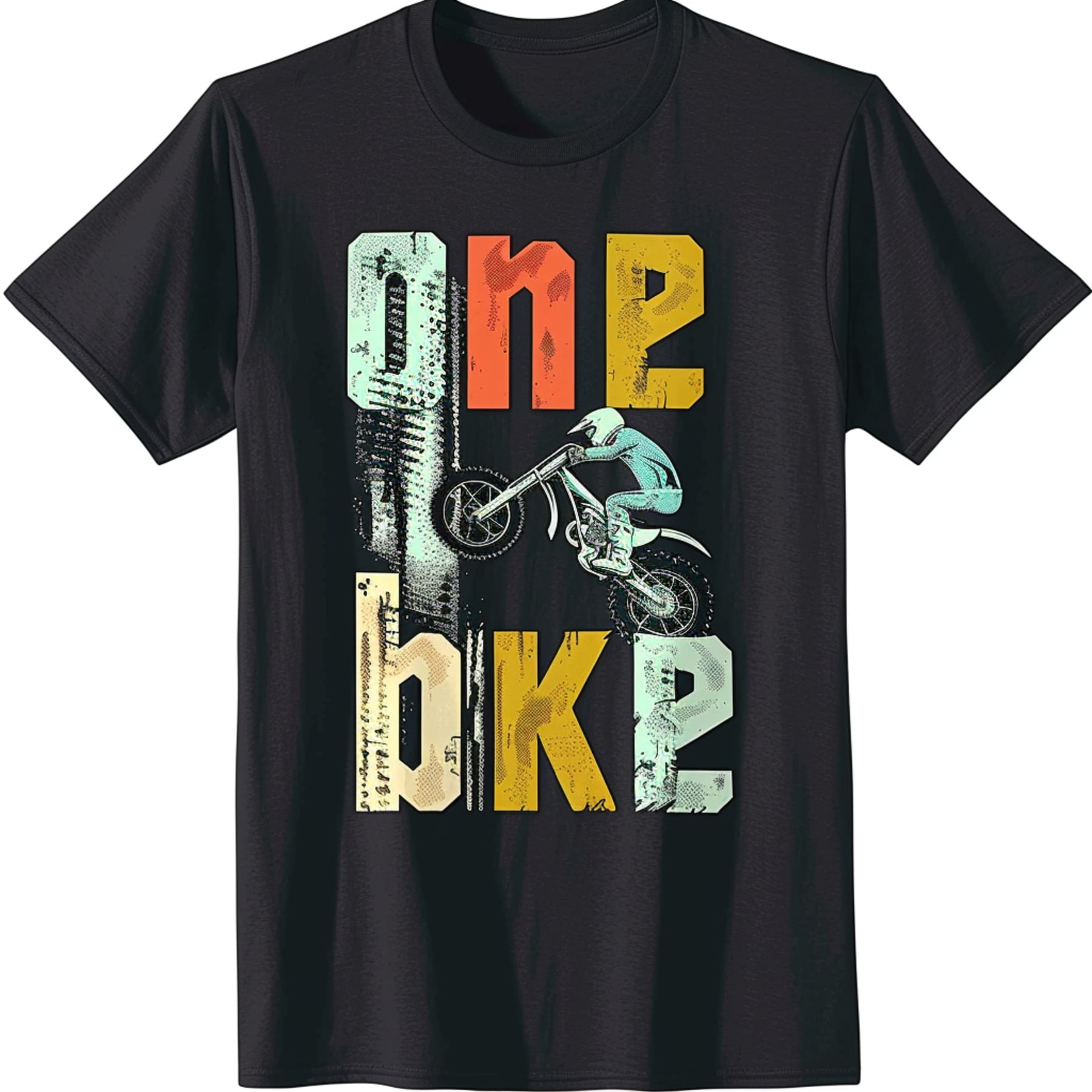 Vintage Retro Dirt Bike Rider Black T Shirt Fun design for kids and ...