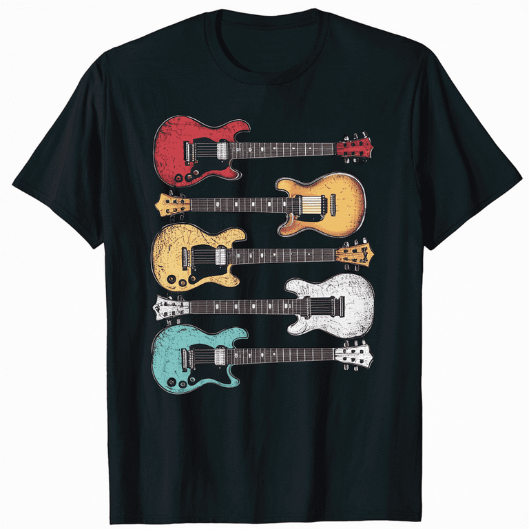 Bass Player Retro Distressed Tshirt - Bass Guitar Tee Shirts Bass Player Retro Distressed Tshirt - Bass Guitar Tee Shirts