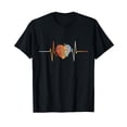 thumbnail image 1 of Vintage Retro Distressed Heartbeat Yarn Design T-Shirt for Knitting Enthusiasts, 1 of 5