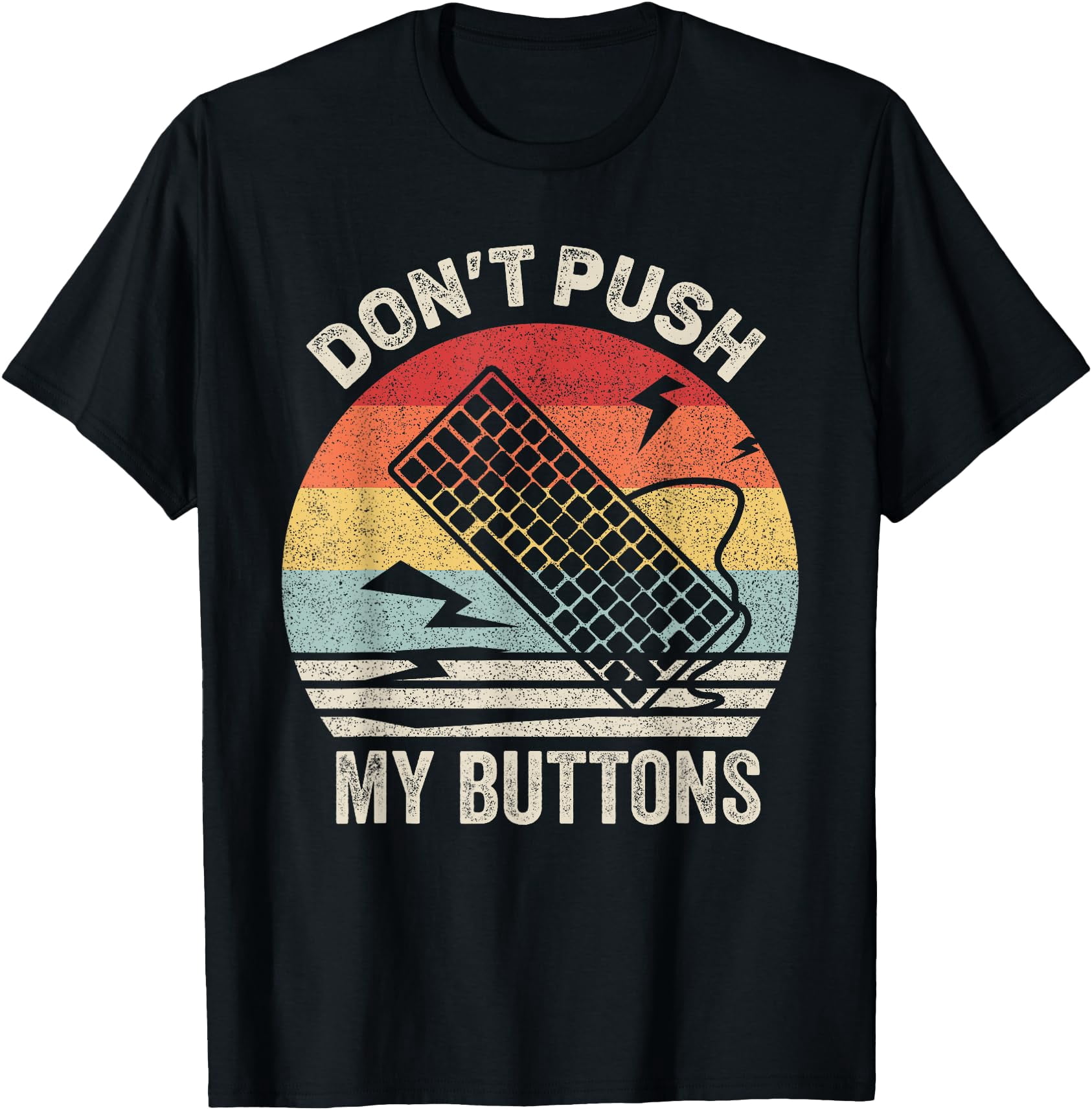Vintage Retro Don't Push My Buttons Shirt Computer Geek T-Shirt ...