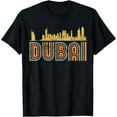 thumbnail image 1 of Vintage Retro Dubai United Arab Emirates Skyline T-Shirt men and women can wear, black, white, gifts, 1 of 4