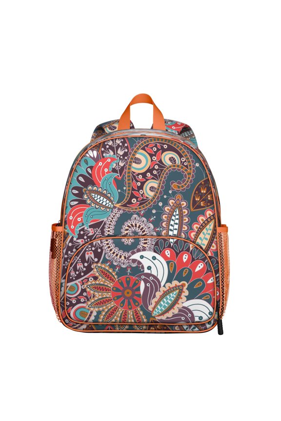 Vintage Retro Durable School Backpack - Waterproof Vintage Print Bag with Spine-Friendly Design