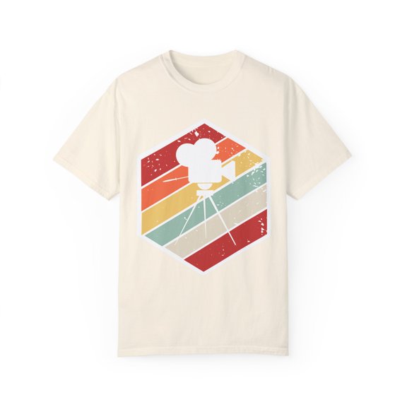 Vintage Retro Film Style Graphic Gift Cool Camera Filmmaker Photography Cameras Men Women Unisex Garment-Dyed T-shirt