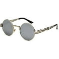 thumbnail image 1 of Vintage Retro Gothic Steampunk Mirror Sunglasses Gold And Black Sun Glasses Vintage Round Circle Men, 1 of 6