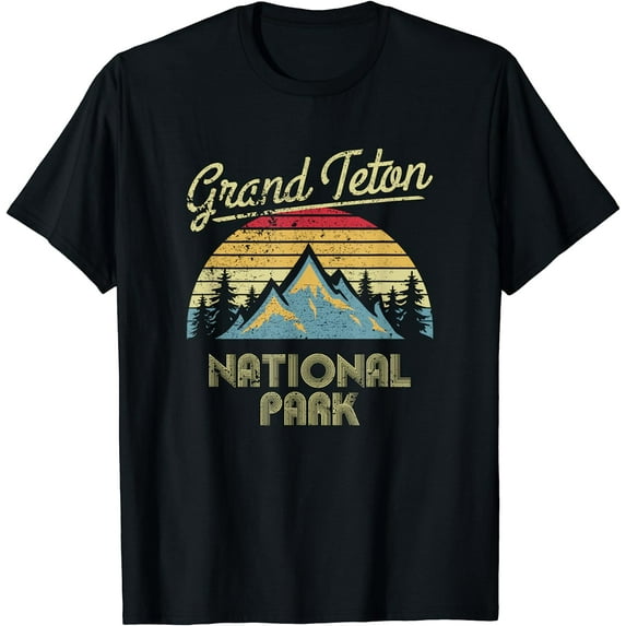 Vintage Retro Grand Teton Tee - National Park T Shirt