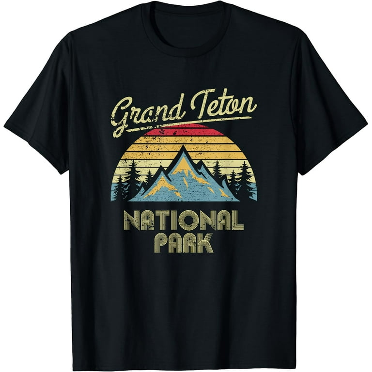 Vintage Retro Grand Teton Tee - National Park T Shirt Vintage Retro Grand Teton Tee - National Park T Shirt