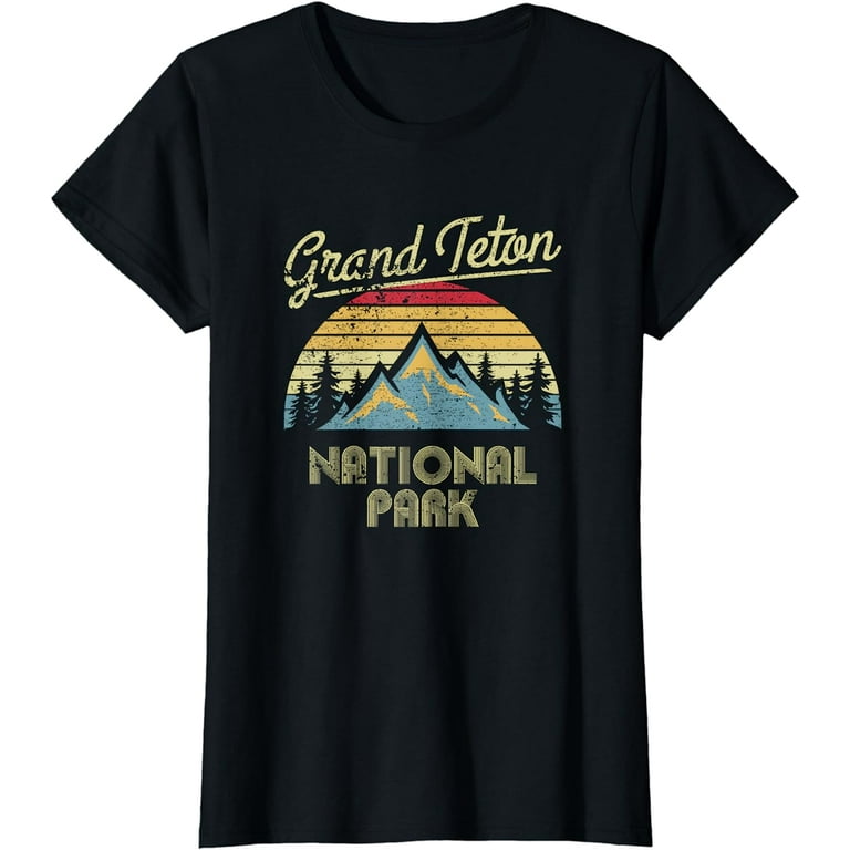 Vintage Retro Grand Teton Tee - National Park T Shirt