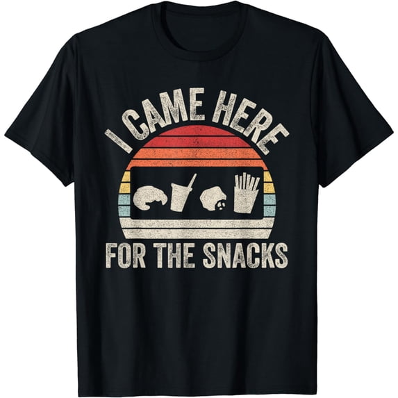 Vintage Retro I Came Here For The Snacks Foodie Gift T-Shirt
