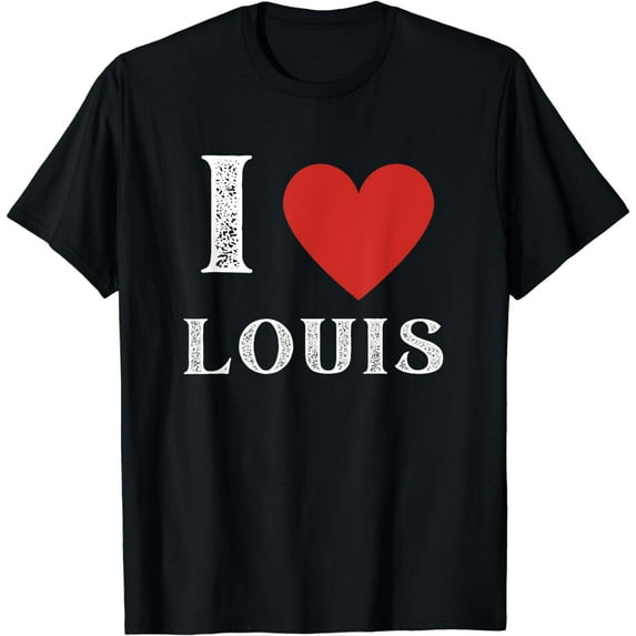 Vintage Retro I Heart LOUIS Name Personalized I Love LOUIS T-Shirt