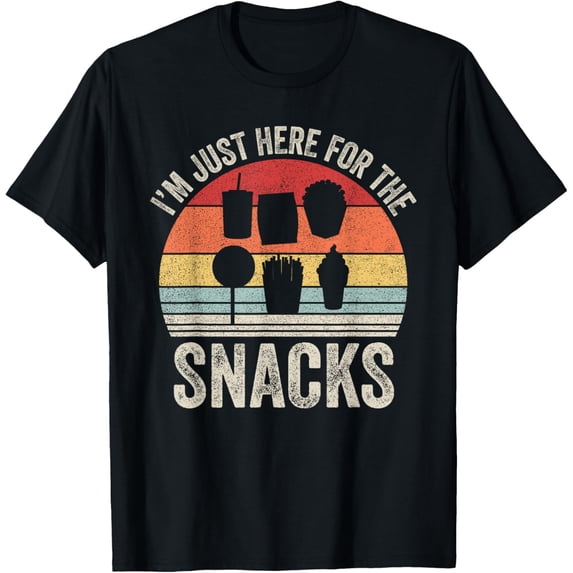 Vintage Retro I'm Just Here For The Snacks Family Vacation T-Shirt