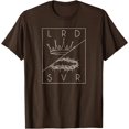 thumbnail image 1 of Vintage Retro Jesus Christian Lord & Savior Crown Unisex T-Shirt for Men Women Kids,Dark Chocolate Color,Size 2XL, 1 of 5