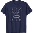 thumbnail image 1 of Vintage Retro Jesus Christian Lord & Savior Crown Unisex T-Shirt for Men Women Kids,Navy Color,Size YXL, 1 of 5