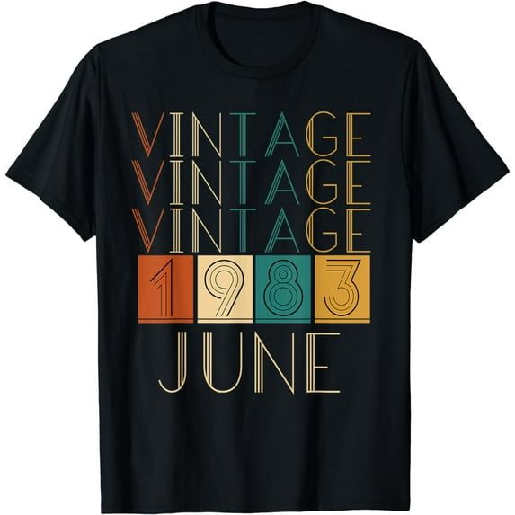 Vintage Retro June 1983 Tshirts