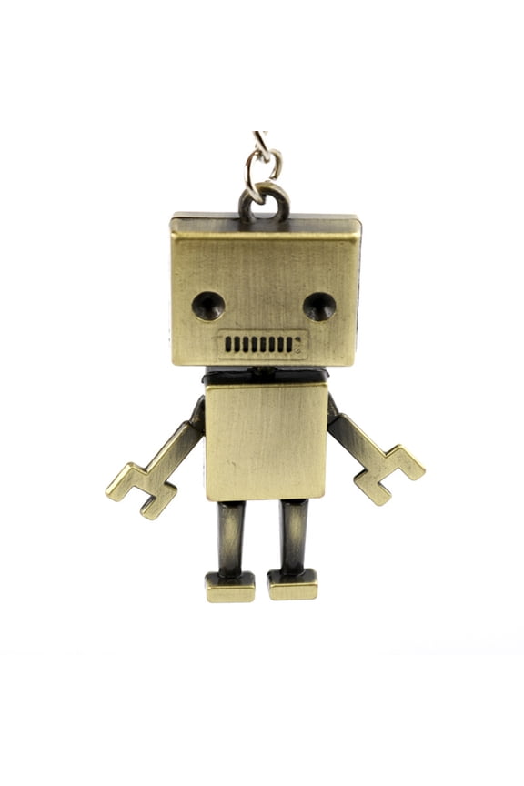 Vintage Retro Key Ring Gift Cute Robot Metal Keychain Pendant Key Chain Movable Steampunk
