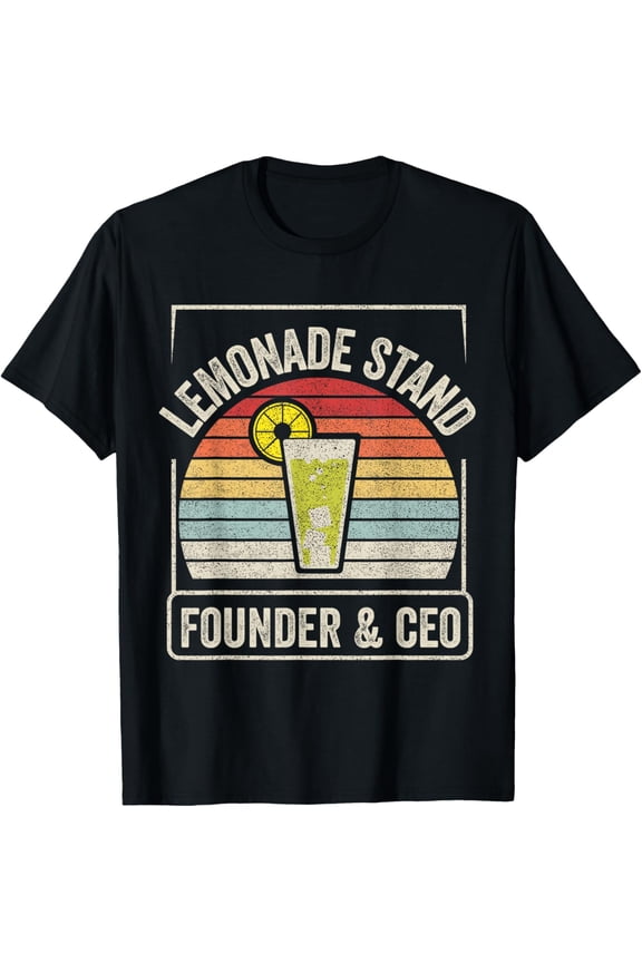 Vintage Retro Lemonade Stand Entrepreneur Kids T-Shirt