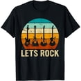 thumbnail image 1 of Vintage Retro Lets Rock Rock and Roll Guitar Music T-Shirt, 1 of 4