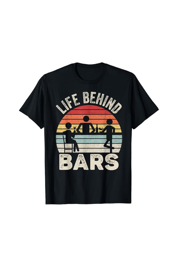 Vintage Retro Life Behind Bars Bartender T-Shirt