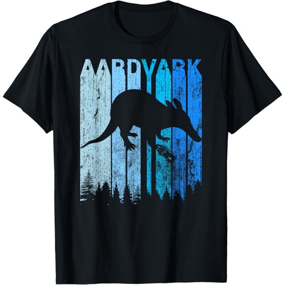 Vintage Retro Love Aardvark Silhouette Funny Animal Lover T-Shirt