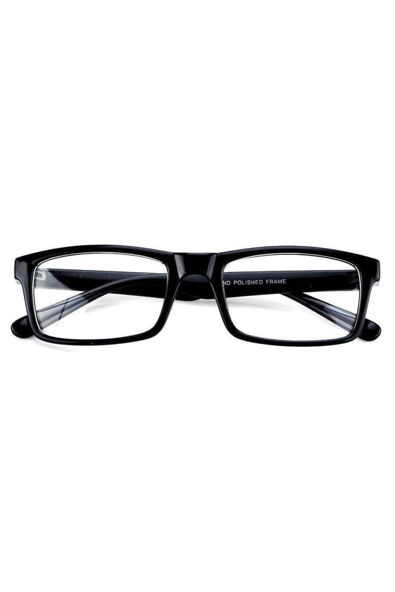 Vintage Retro Men Women Unisex Rectangle Black Clear Lens Nerd Geek Glasses Eyewear