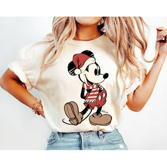 Vintage Retro Merry Christmas Mickey Mouse Shirt, Disney Christmas Shirt, Mickey Sketch Shirt, Mickey's Very Merry Xmas Party
