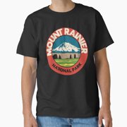 Vintage Retro Mount Rainier National Park Classic T-Shirt T-Shirt - Perfect T-Shirt For Everyone, Vintage Birthday Gift