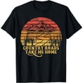 thumbnail image 1 of Vintage Retro Music Fans Tee Country Roads Take Me Home T-Shirt, 1 of 3