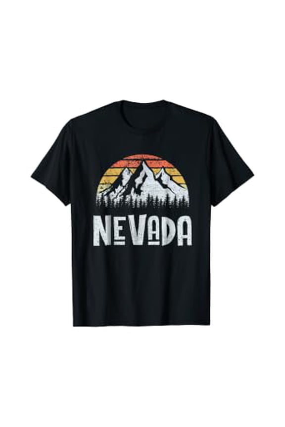 Vintage Retro Nv Nevada Mountain State Sunrise T-Shirt