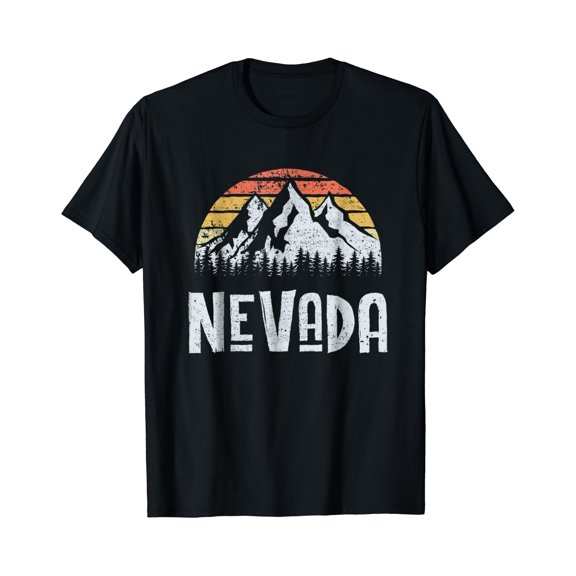 Vintage Retro Nv Nevada Mountain State Sunrise T-Shirt