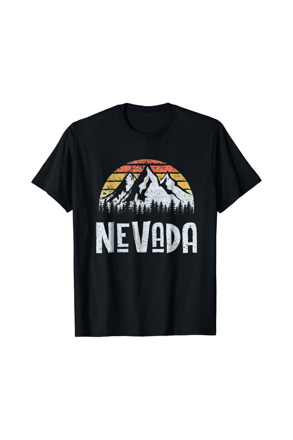 Vintage Retro Nv Nevada Mountain State Sunrise T-Shirt