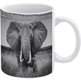 thumbnail image 1 of Vintage Retro Old Style Elephant in Black and White White Ceramic Cup, 11 Oz Tea Mug, Coffee Mug, Milk Mug, Juice Ceramic Cup for Home Offices Cafe Party Mom Father Daughter Son, 1 of 5