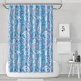 thumbnail image 1 of Vintage Retro Pattern Shower Curtain 72x72 Inches Quick-Drying Polyester Curtain with Plastic Rings Boho Style, 1 of 5