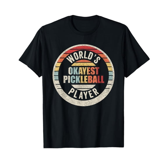 Vintage Retro Pickleball Player T-Shirt for Casual Sports Enthusiasts