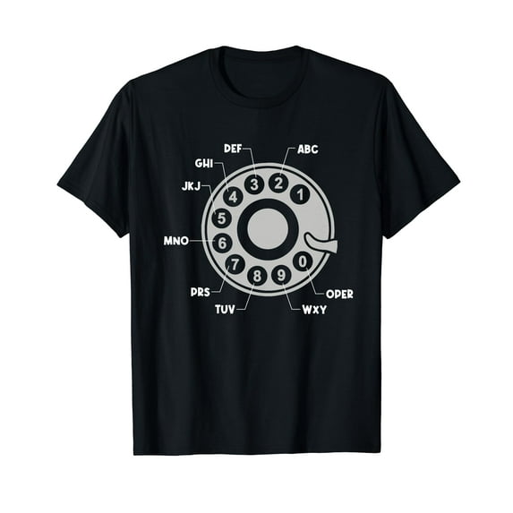 Vintage Retro Rotary Dial Telephone T-Shirt for Men Women Cotton Summer Tops Women Fashion Casual Short Sleeves
