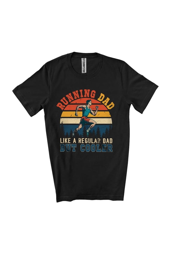 Vintage Retro Running Dad Like Regular Dad But Cooler; Joyful Father's Day Family Sport Unisex T-Shirt