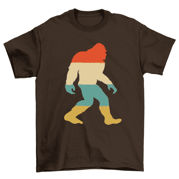 Vintage Retro Sasquach Bigfoot Silhouette T-Shirt Men Women