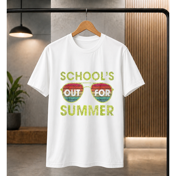 Vintage Retro Schools Out for Summer Last Day of School Faculty Unisex T-shirt, S-5XL