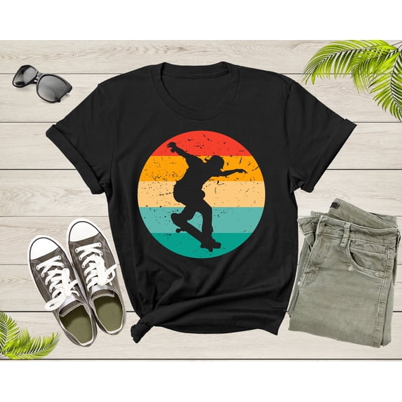 Vintage Retro Skateboarding Skateboarder For Men Boys Gift T-Shirt Skateboarder Skating Lover Gift for T Shirt for Women Girls Teens