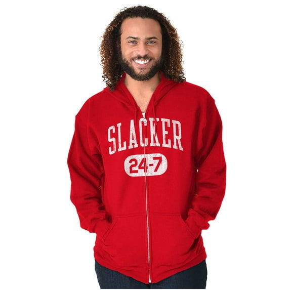 Vintage Retro Slacker 90s Throwback Zip Up Hoodie Men's Women's Brisco Brands L