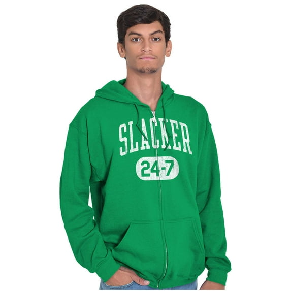 Vintage Retro Slacker 90s Throwback Zip Up Hoodie Men's Women's Brisco Brands L