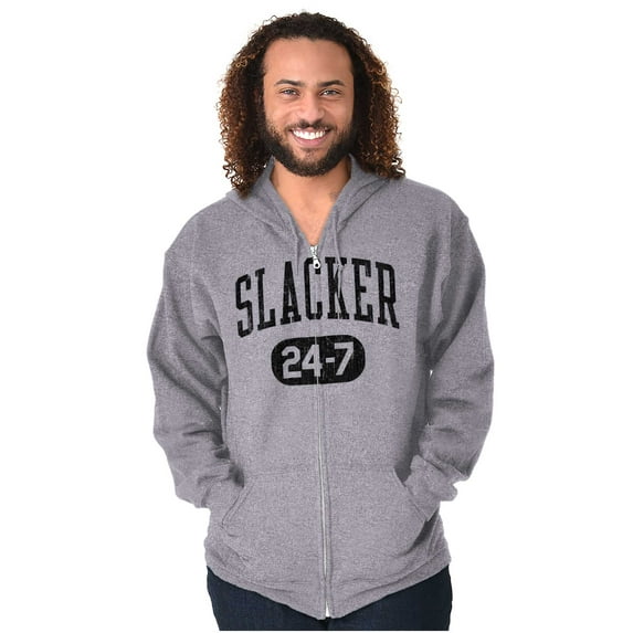 Vintage Retro Slacker 90s Throwback Zip Up Hoodie Men's Women's Brisco Brands L