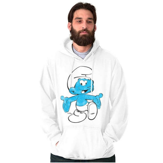 Vintage Retro Smurf Cartoon Character Hoodie Sweatshirt Women Men Brisco Brands X