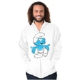 thumbnail image 1 of Vintage Retro Smurf Cartoon Character Unisex Plus Size Zip Hoodie Brisco Brands 5X, 1 of 5