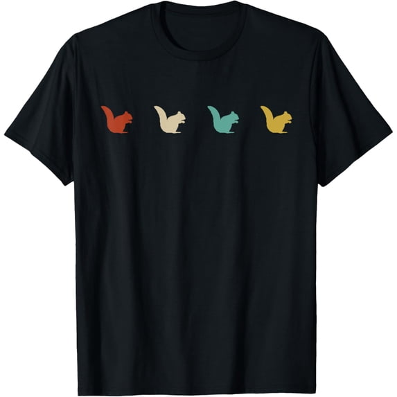 Vintage Retro Squirrel Hiking Camping Animal Gift T-Shirt