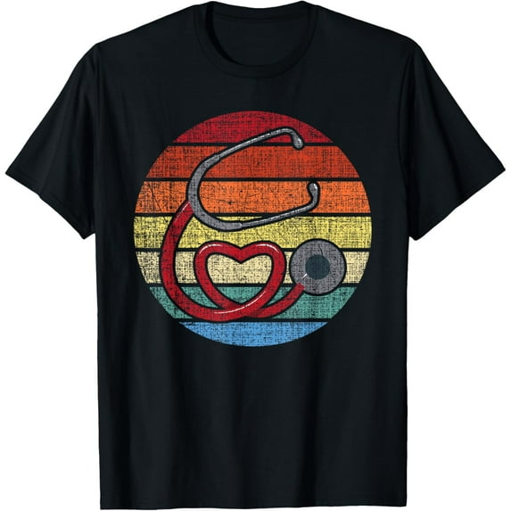 Vintage Retro Stethoscope - Registered Nurse Nursing RN T-Shirt